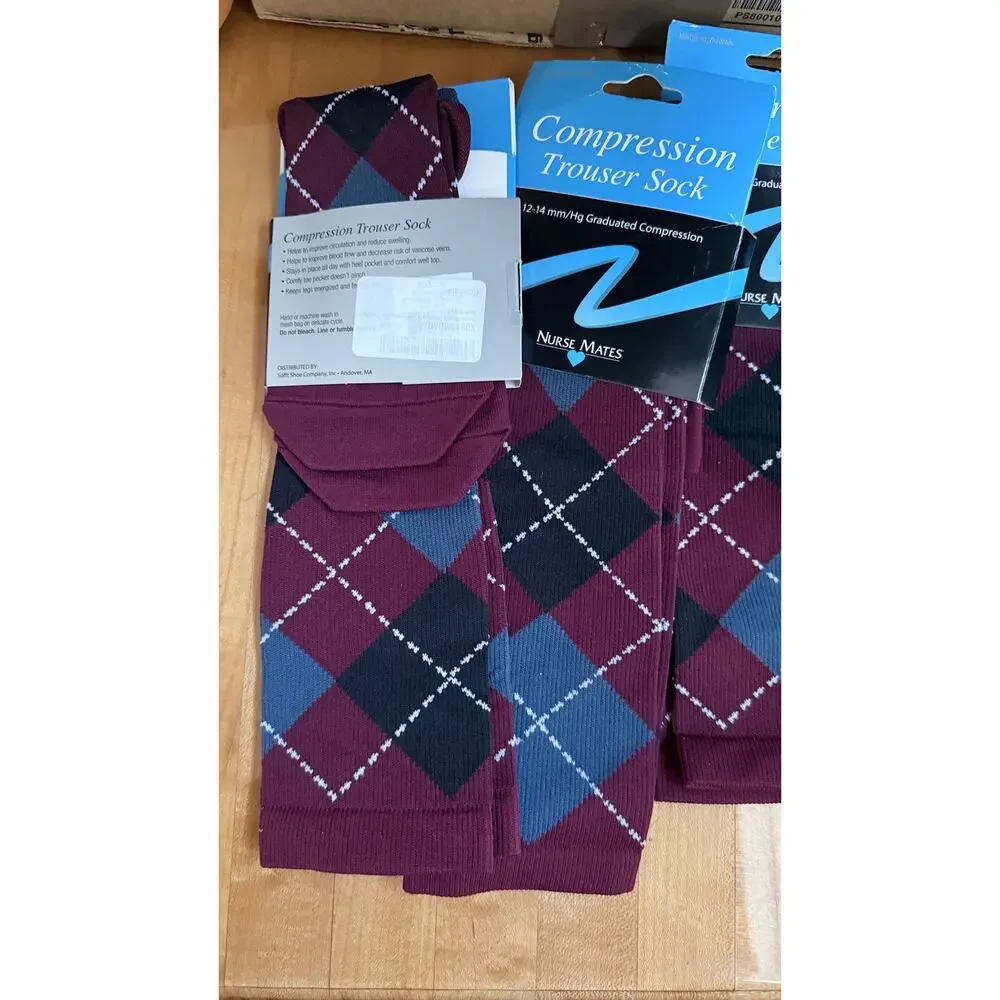 3-Nurse Mates 12–14 mmHg Graduated Compression Socks Women’s size 9-11 NWT
